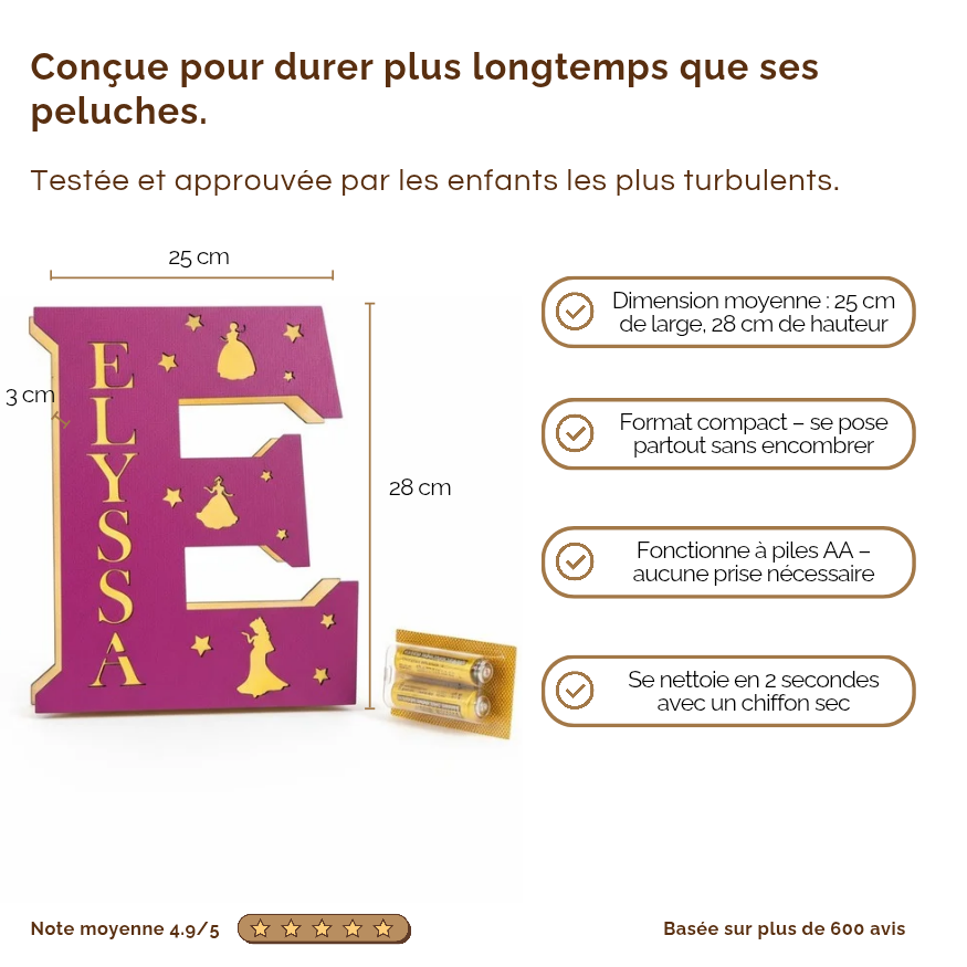 Veilleuse LED Personnalisée