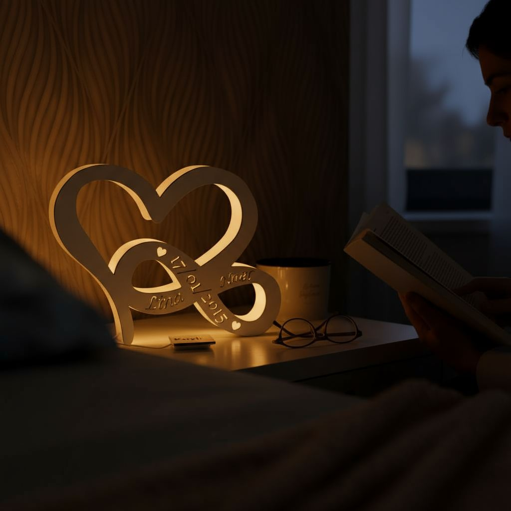 Lampe LED - Coeur Infini